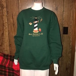 New Embroidered, Merry Christmas To All sweatshirt